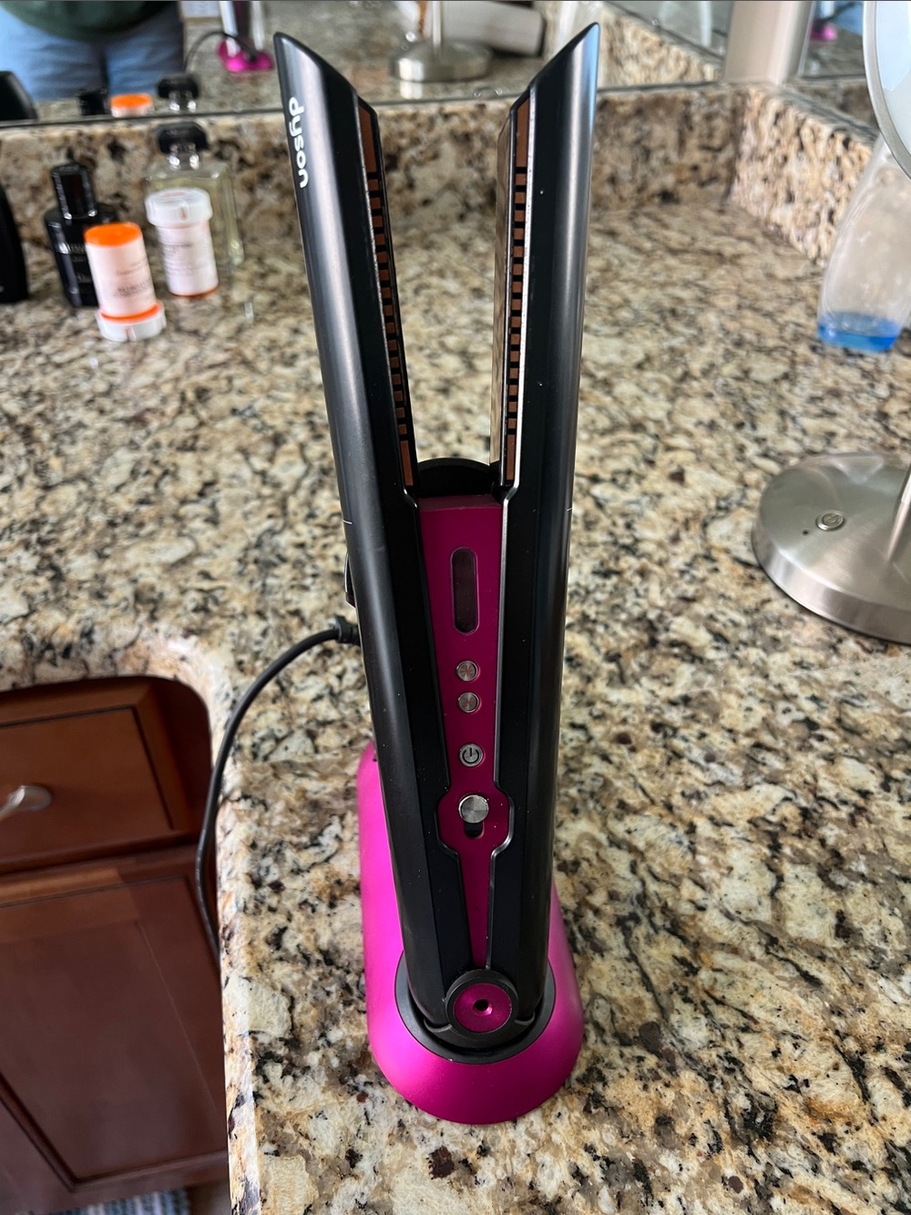 Dyson Black and Hot Pink Women’s Hair Straightener